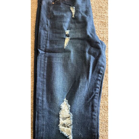 NWT Tractr Nina Skinny Jean Size‎ 6 Indigo Blue Distressed Modern Look - Picture 8 of 11
